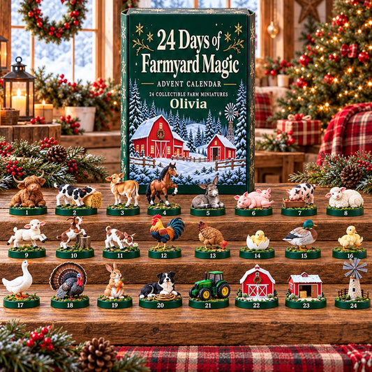 Weihnachtsfarm - Personalisierter Adventskalender mit 3D-Sammelobjekten