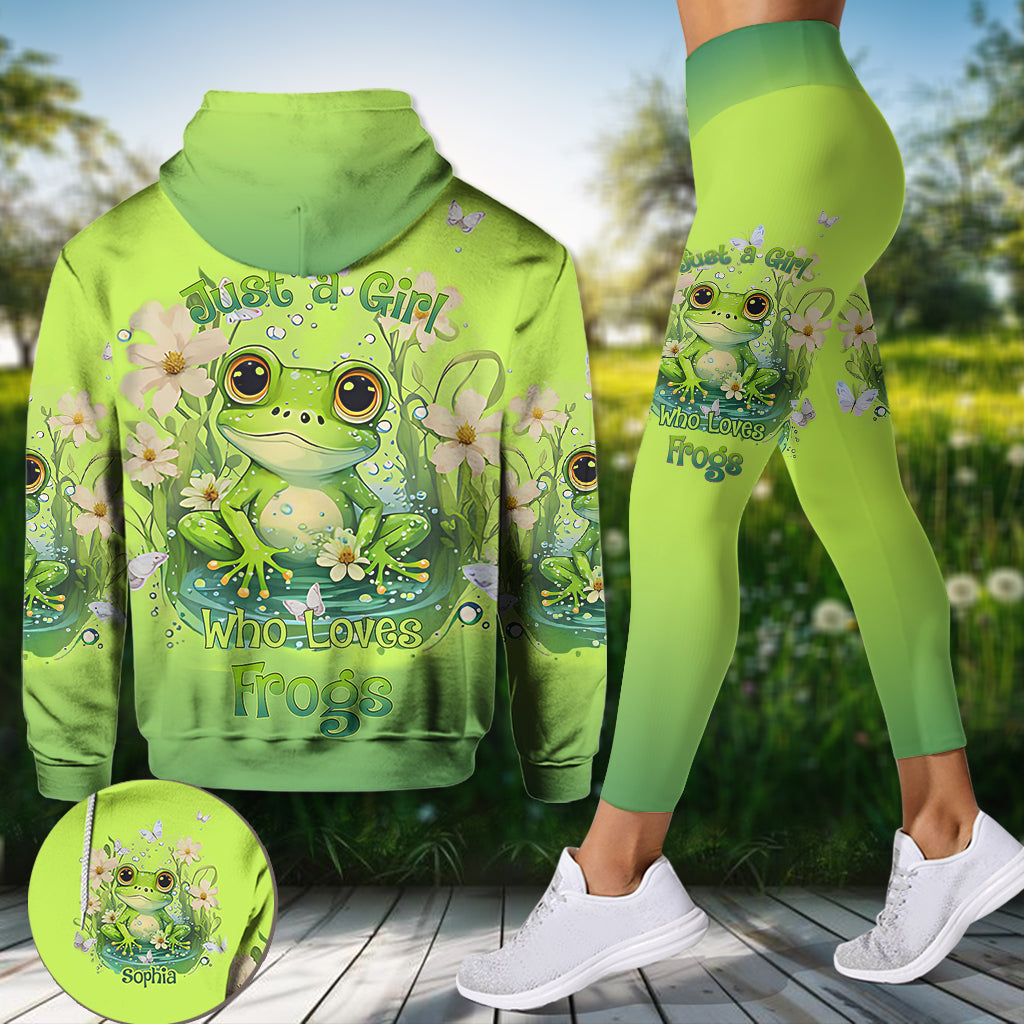 Just A Girl Who Love Frogs - Personalized Frog Hoodie and Leggings