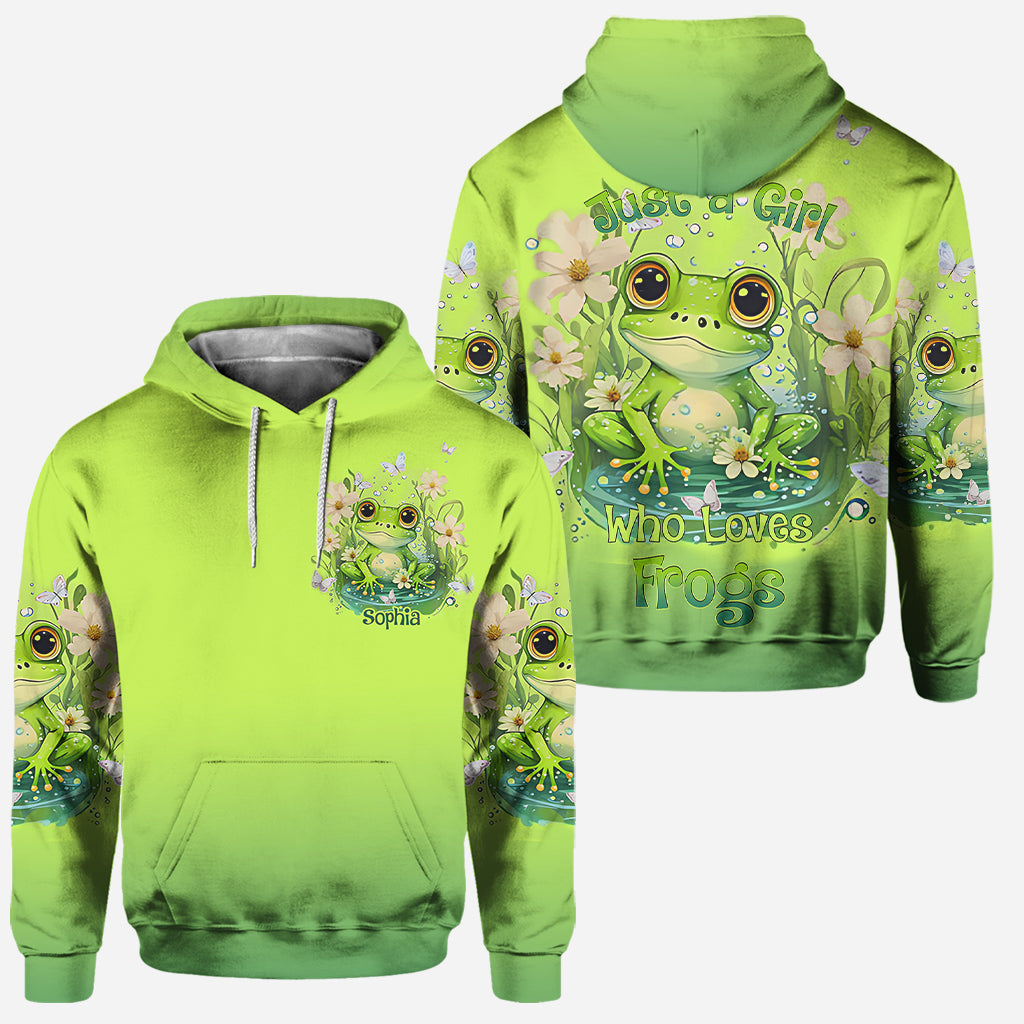 Just A Girl Who Love Frogs - Personalized Frog Hoodie and Leggings