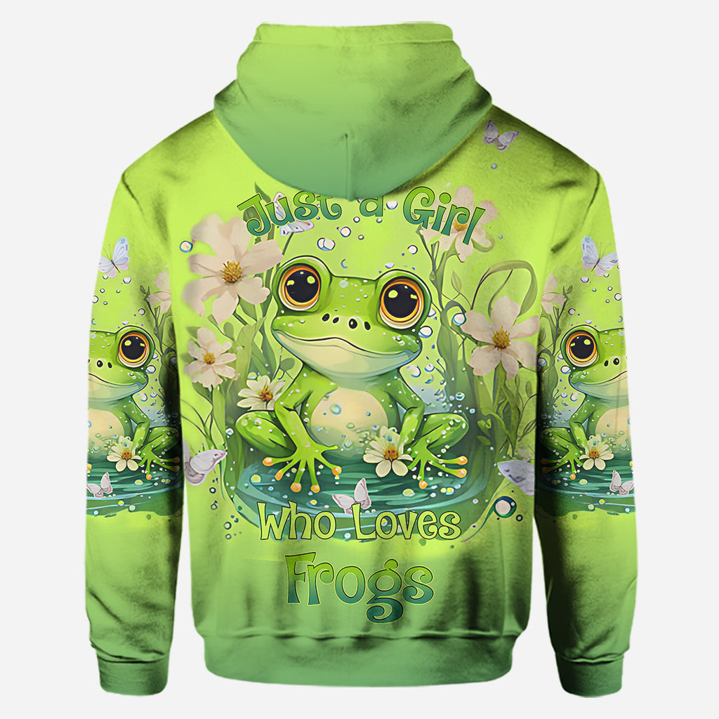 Just A Girl Who Love Frogs - Personalized Frog Hoodie and Leggings