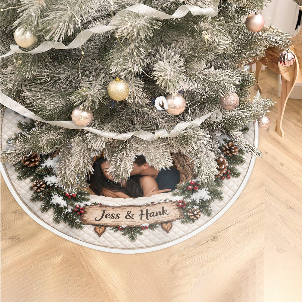 Custom From Any Photo - Personalized Couple Tree Skirt