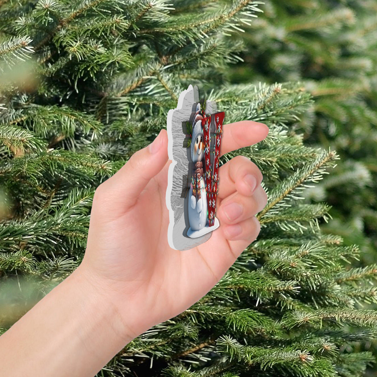 Niedlicher Schneemann mit Anfangsbuchstaben – Personalisierter LED-Lichtschmuck für die Familie