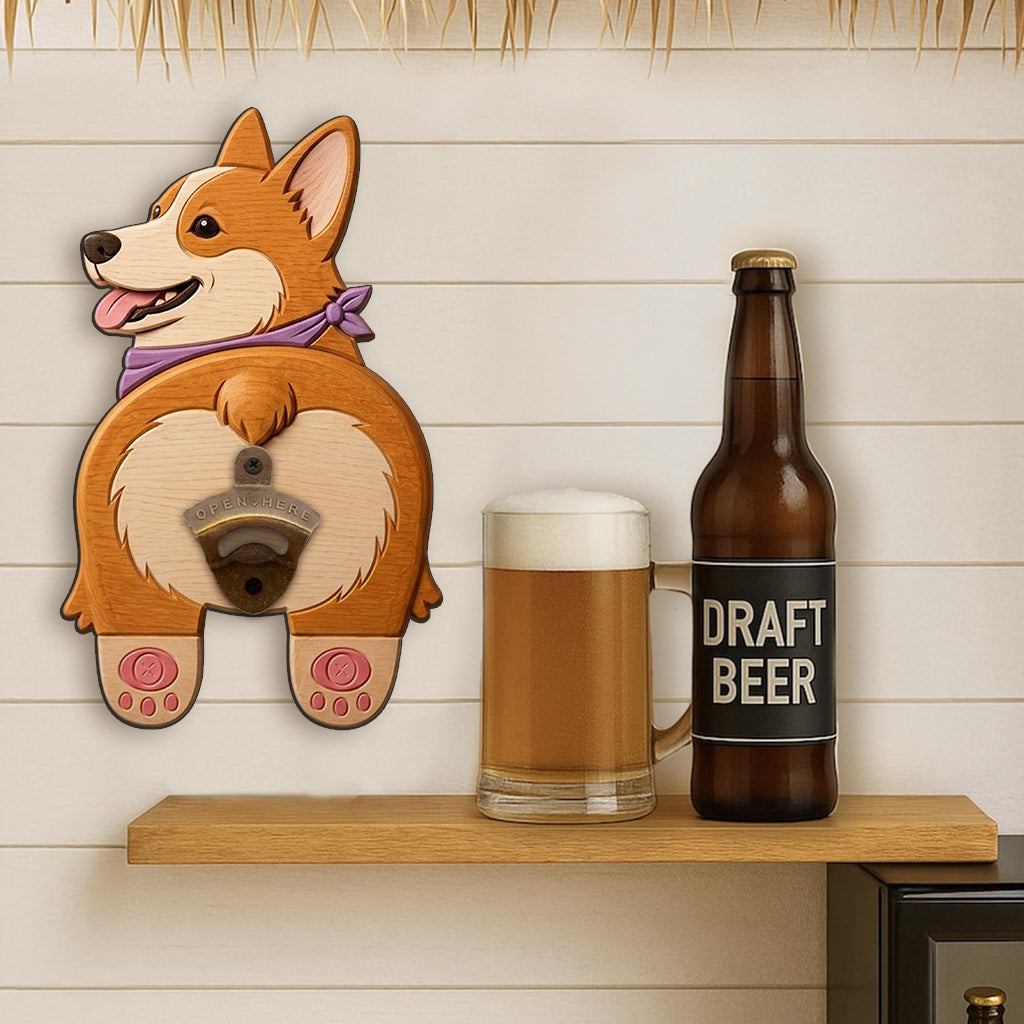 Dog Lover Gift, Hilarious Beer Lover Gift - Personalized Dog Wall Bottle Opener