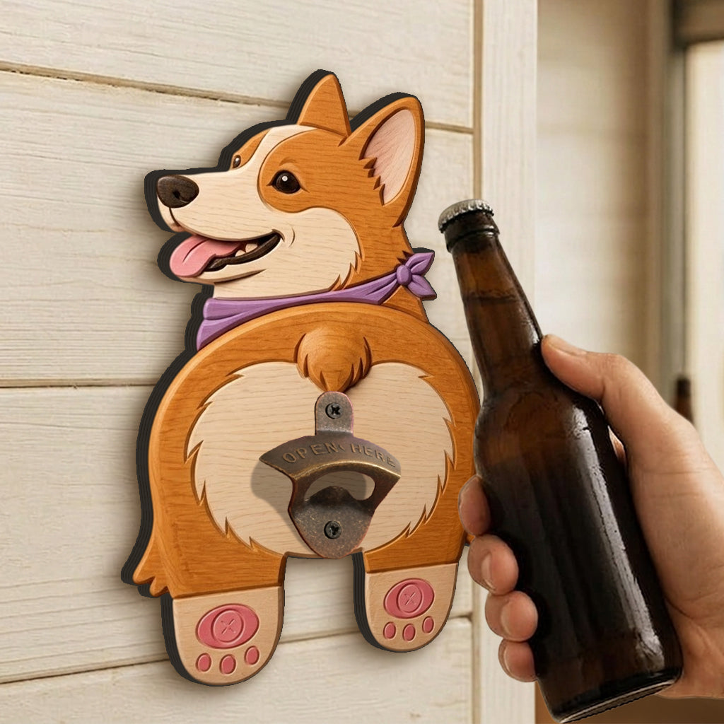 Dog Lover Gift, Hilarious Beer Lover Gift - Personalized Dog Wall Bottle Opener