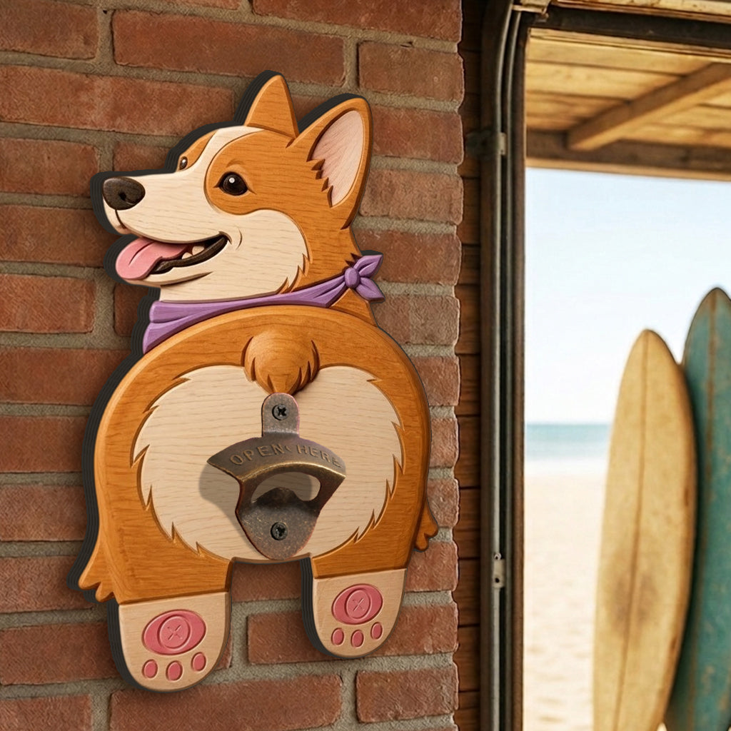 Dog Lover Gift, Hilarious Beer Lover Gift - Personalized Dog Wall Bottle Opener