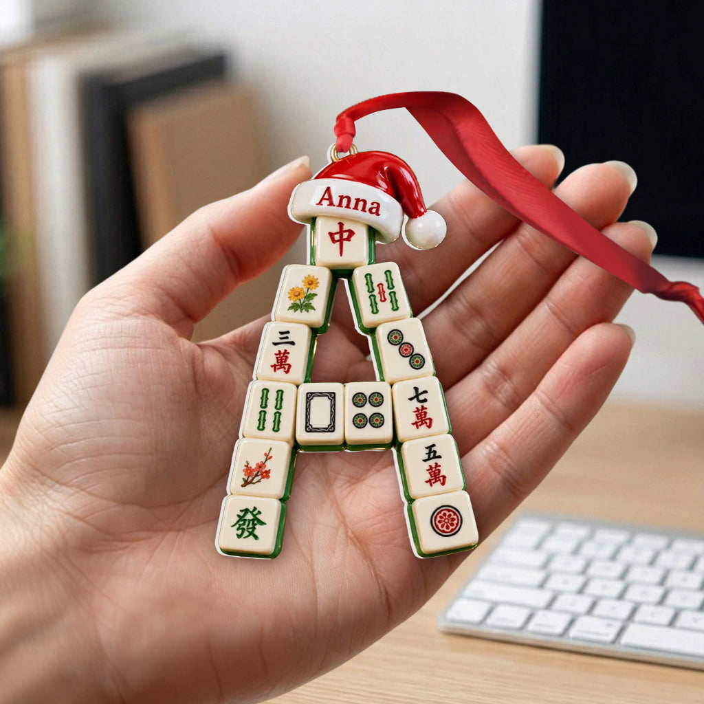 Mahjong Girl - Personalized Mahjong Premium 3D Ornament