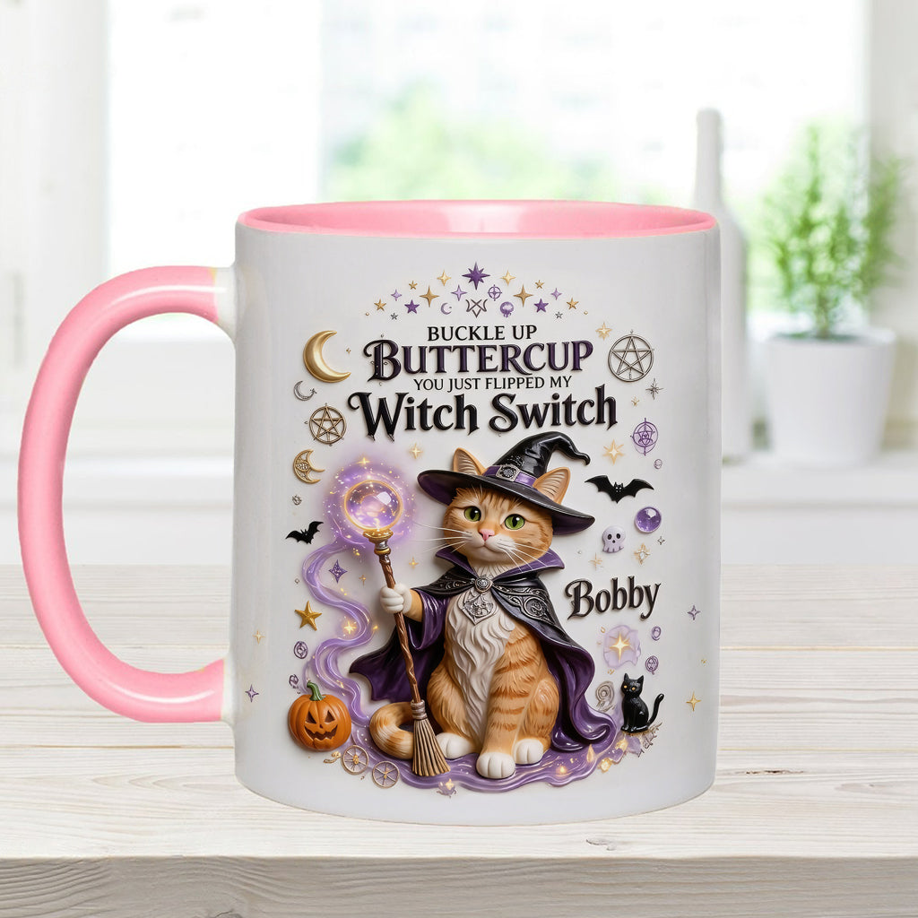 Cat Witch - Personalized Cat Accent Mug & Coaster