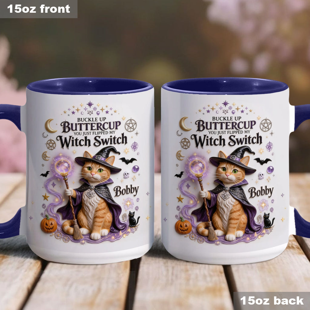 Cat Witch - Personalized Cat Accent Mug & Coaster