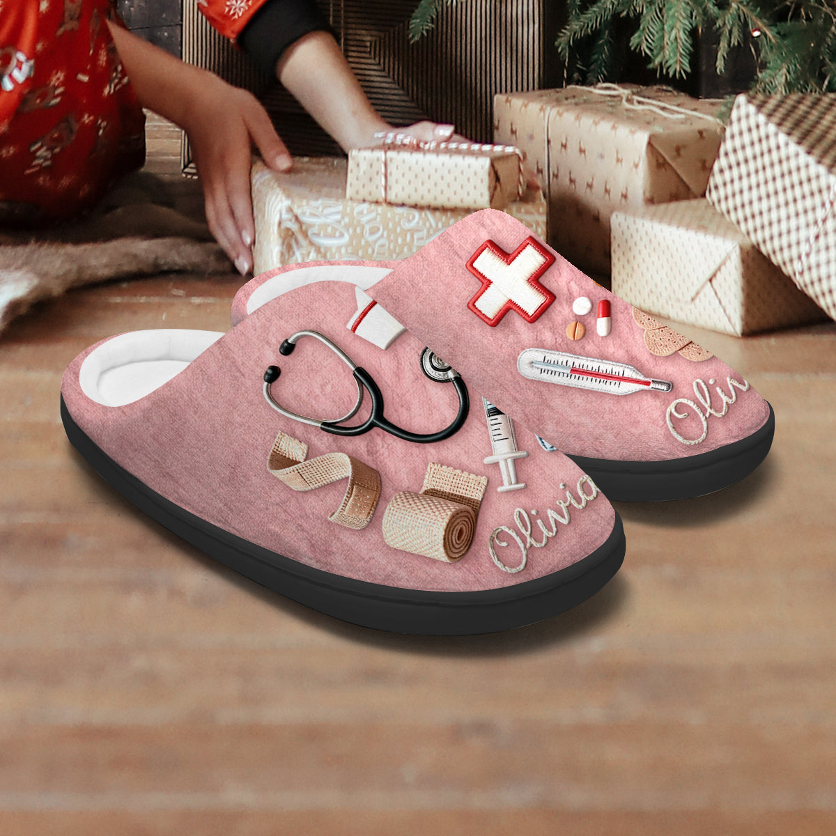 Personalisierte Hausschuhe für medizinisches Fachpersonal