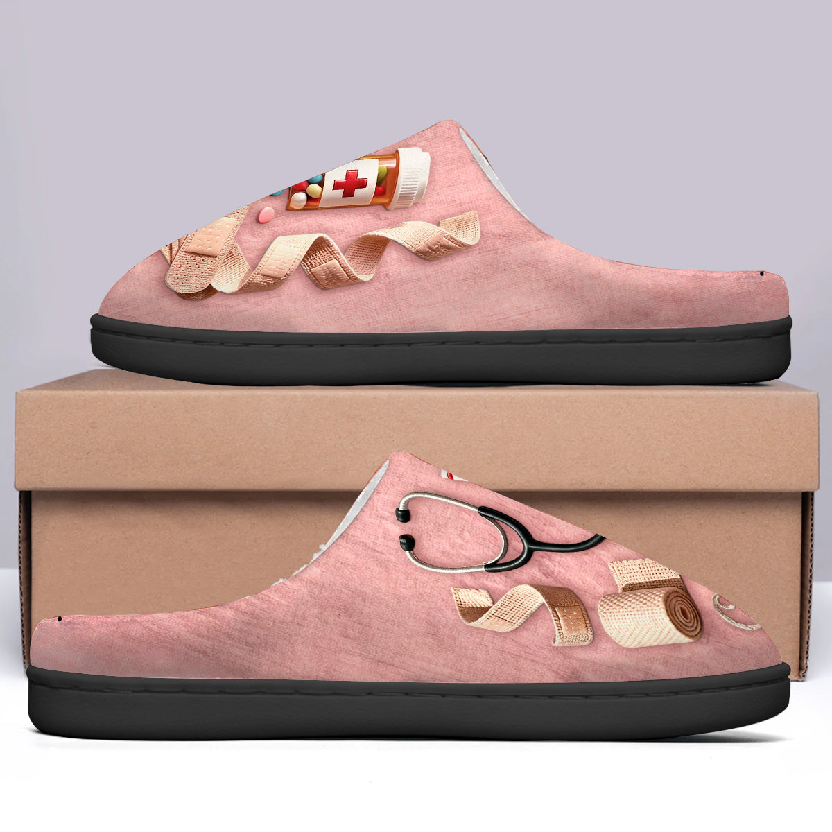 Personalisierte Hausschuhe für medizinisches Fachpersonal