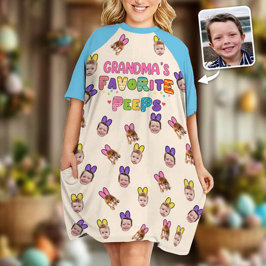 Omas Peeps – Personalisiertes Schlafshirt mit Kinderfoto