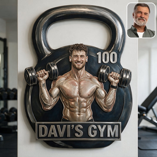 Gym-Dekoration - Personalisierte Fitness 3D-gedruckte Metalltafel