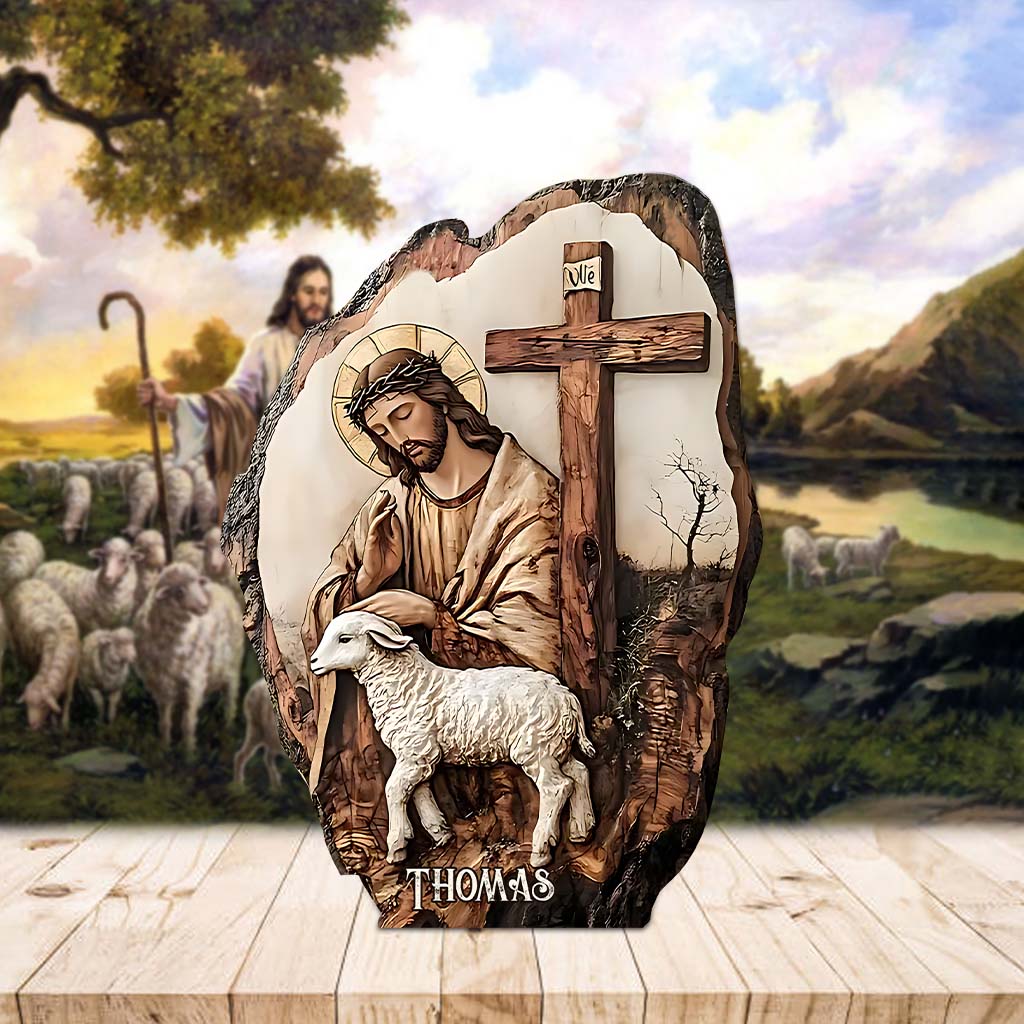 Glaube an Gott – Personalisierte christliche Acrylplakette in individueller Form