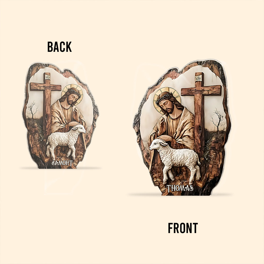 Glaube an Gott – Personalisierte christliche Acrylplakette in individueller Form