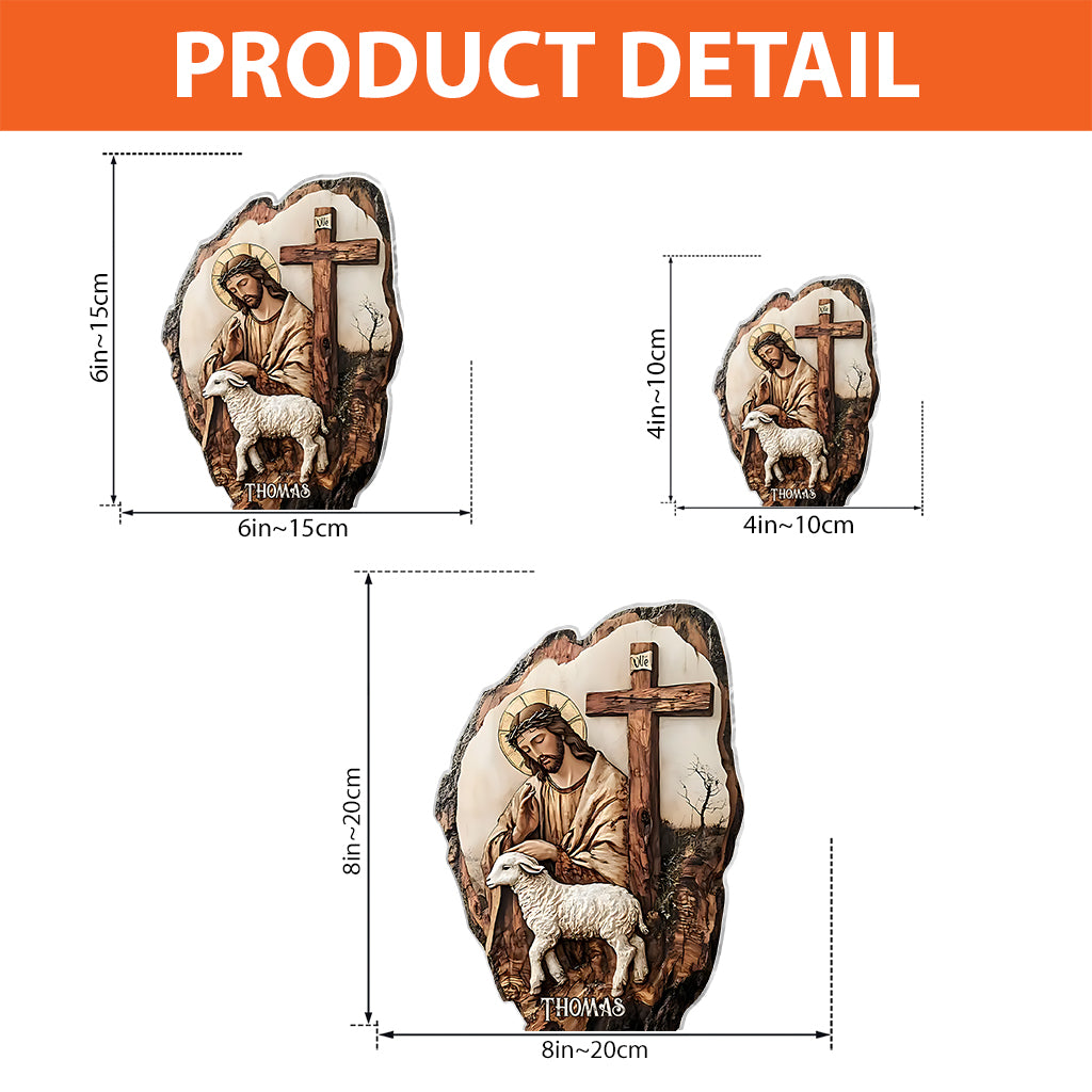 Glaube an Gott – Personalisierte christliche Acrylplakette in individueller Form