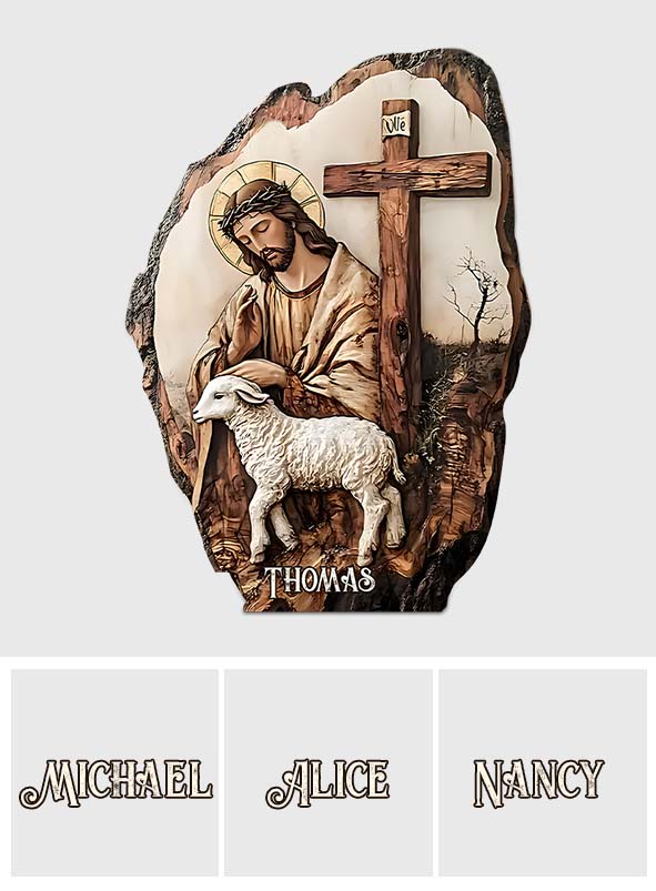 Glaube an Gott – Personalisierte christliche Acrylplakette in individueller Form