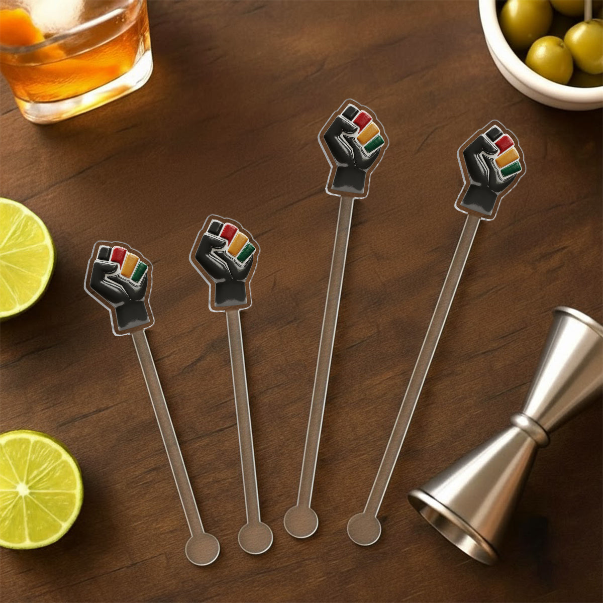 Monat der Schwarzen Geschichte – Personalisierte Tasse mit Acryl-Rührstäbchen