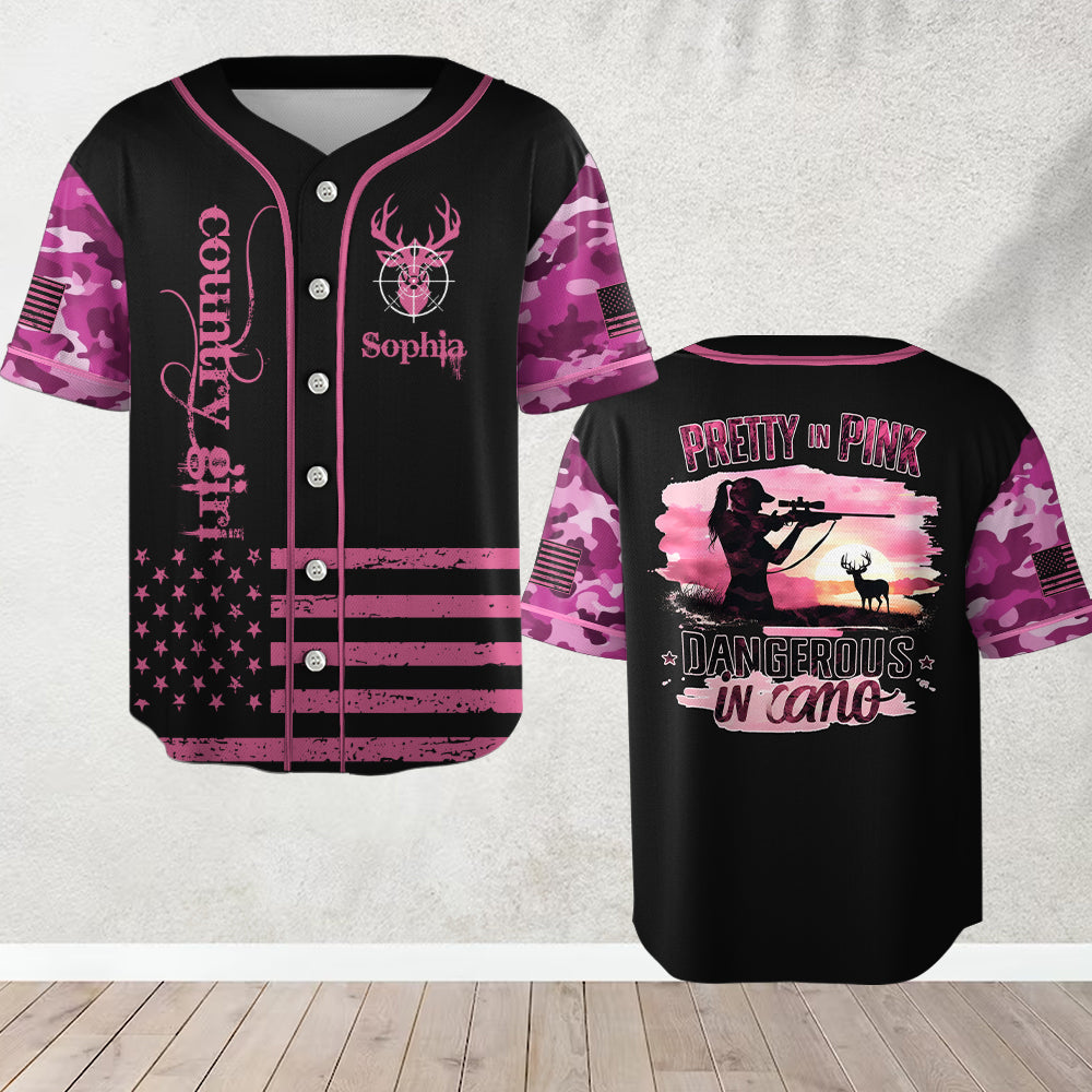 Country Girl - Personalisiertes Jagd-Baseballtrikot