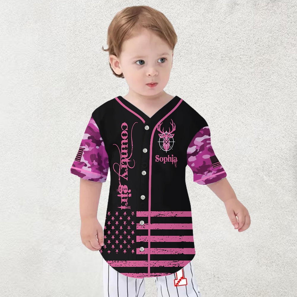 Country Girl - Personalisiertes Jagd-Baseballtrikot