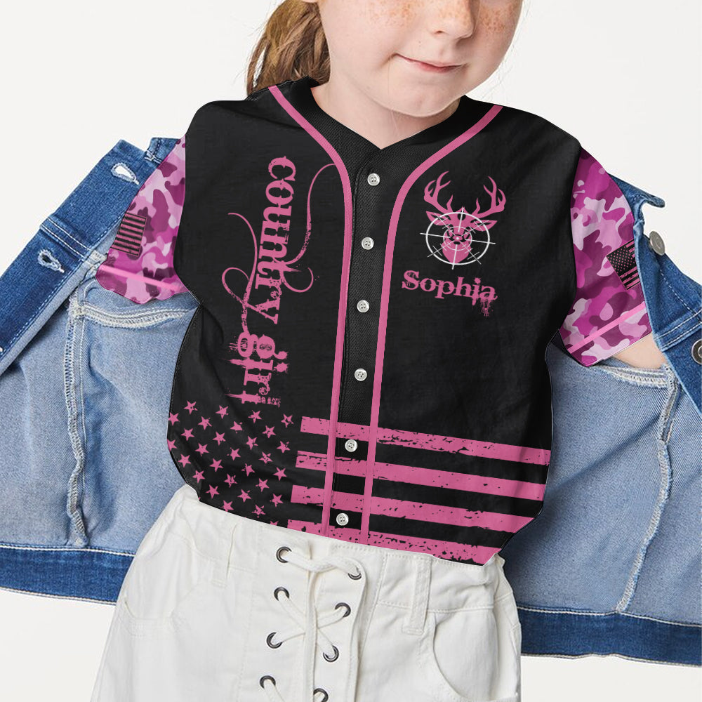 Country Girl - Personalisiertes Jagd-Baseballtrikot