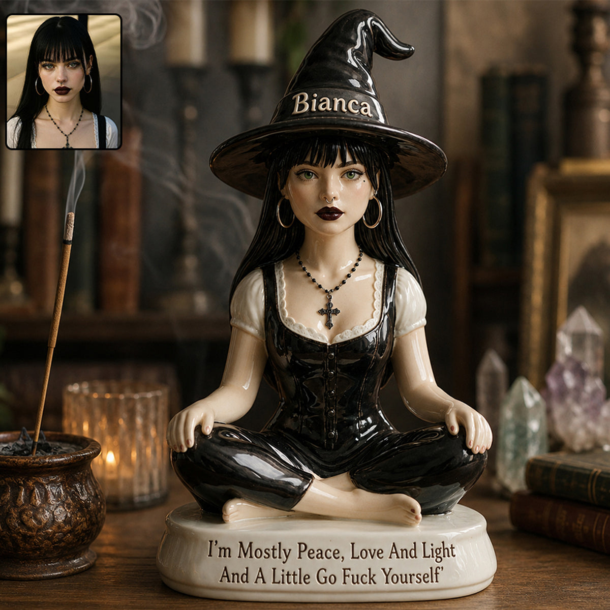 Namaste Witches - Personalized Witch 3D Plaque