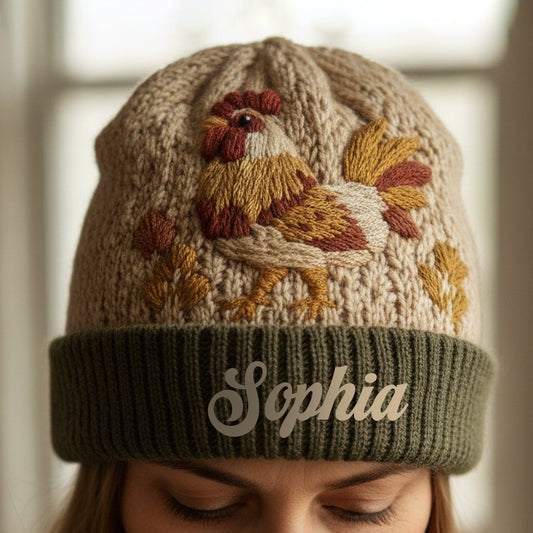 Love Chicken - Personalized Chicken Beanie Hat