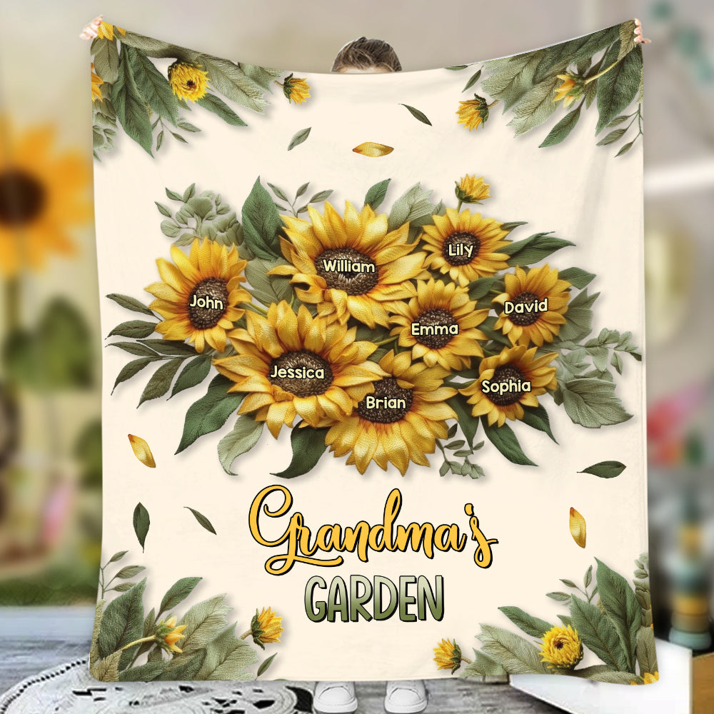 Omas Mamas Garten – Personalisierte Oma-Decke