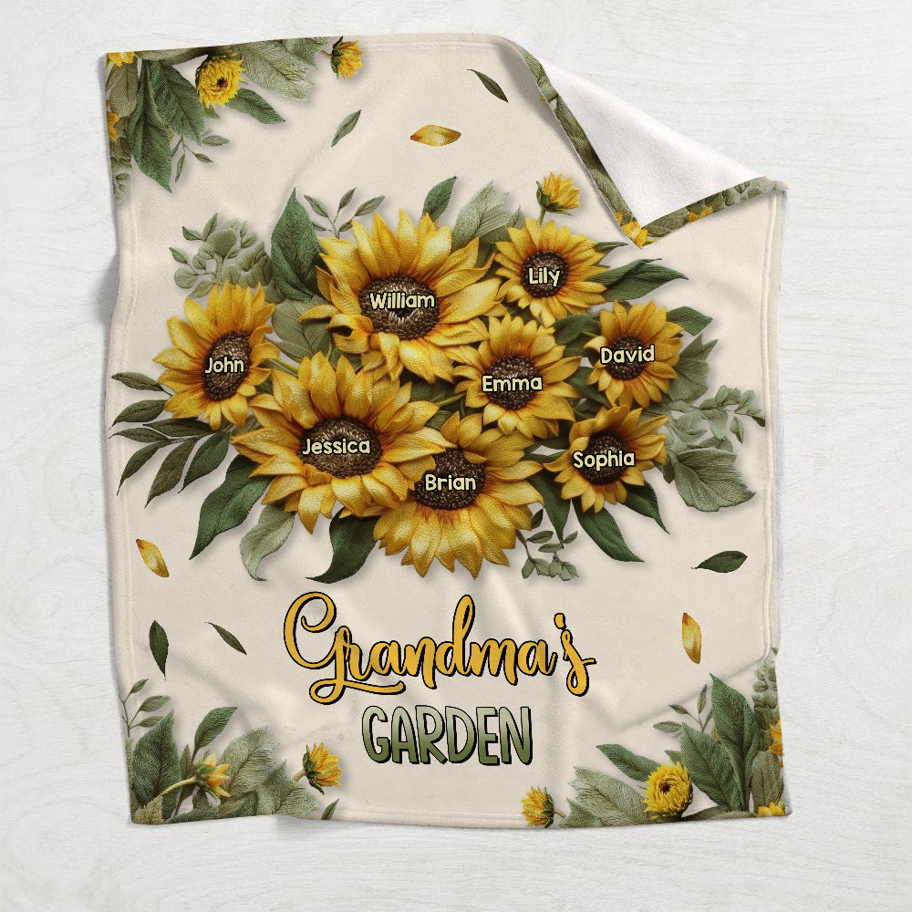 Omas Mamas Garten – Personalisierte Oma-Decke