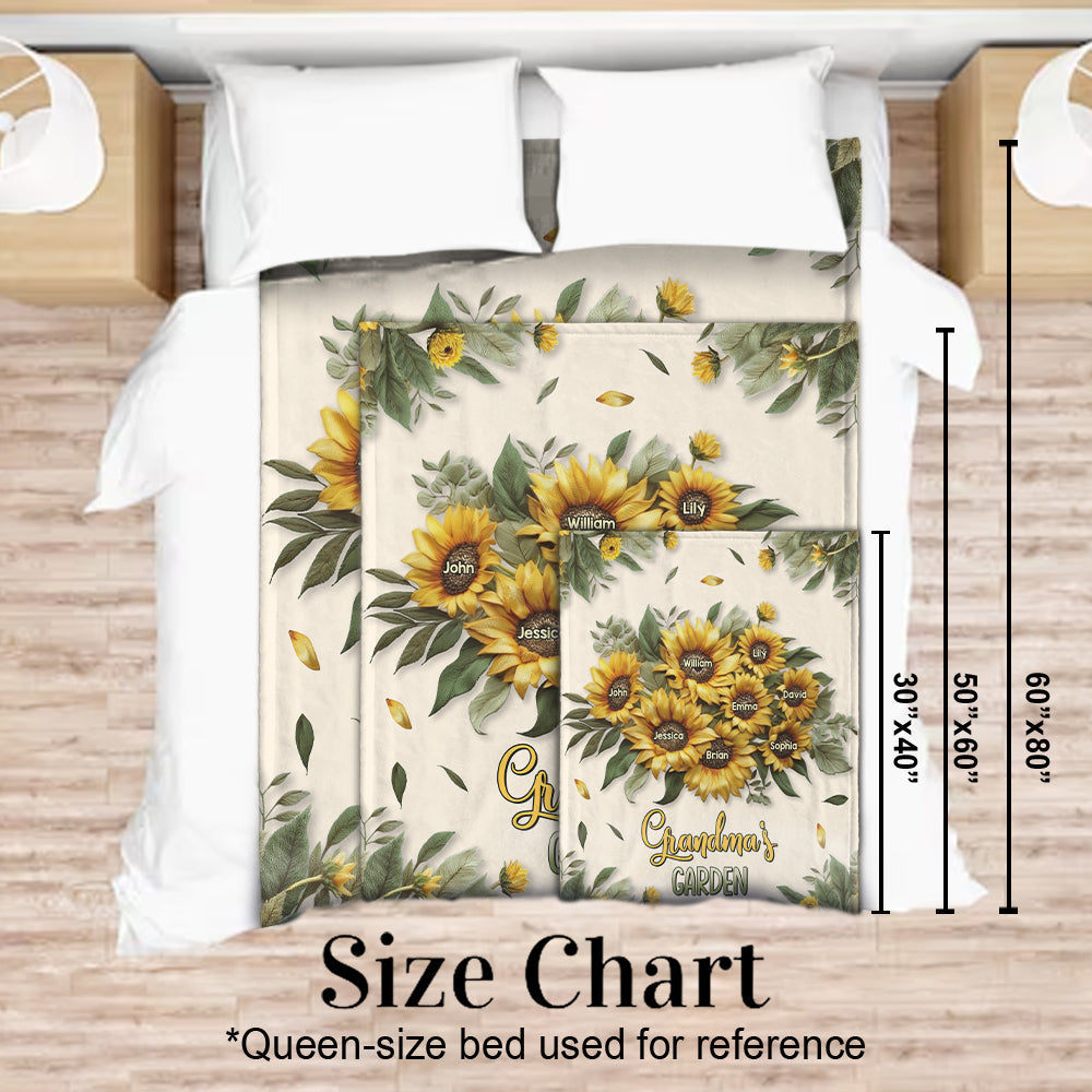 Omas Mamas Garten – Personalisierte Oma-Decke