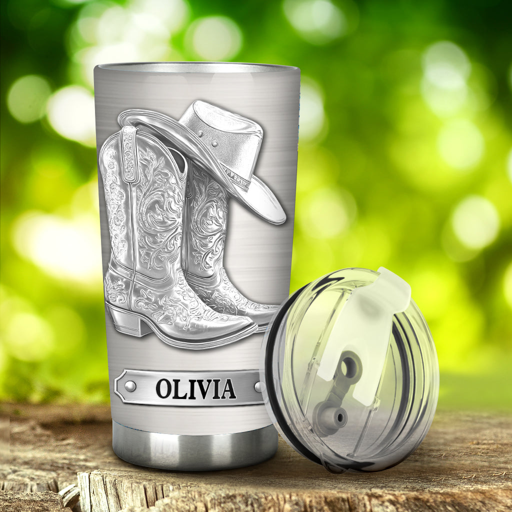 Western Spirit – Personalisierter Cowgirl-Trinkbecher