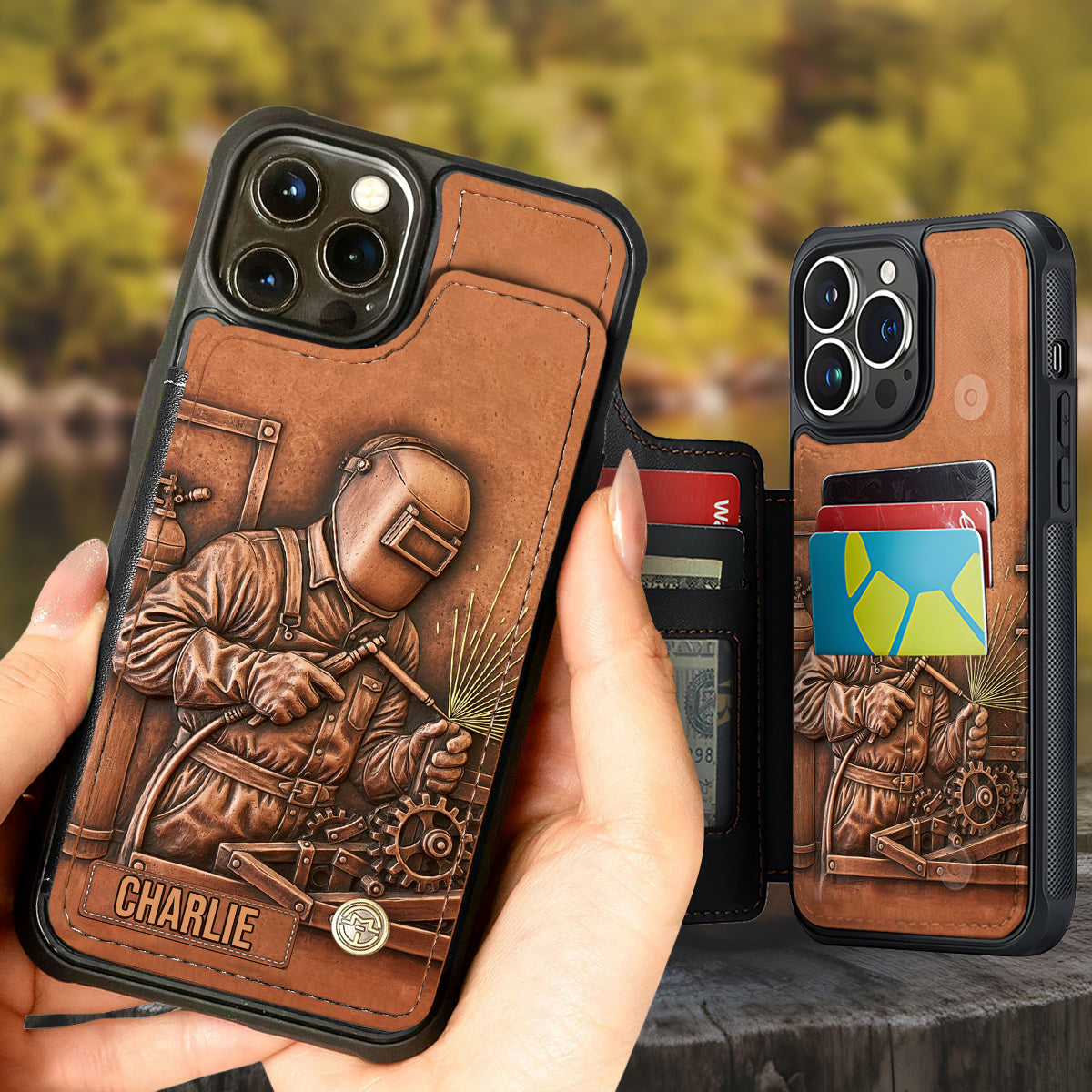 Stärkster Schweißer – Personalisierte Handyhülle mit Schweißermotiv und Volldruck