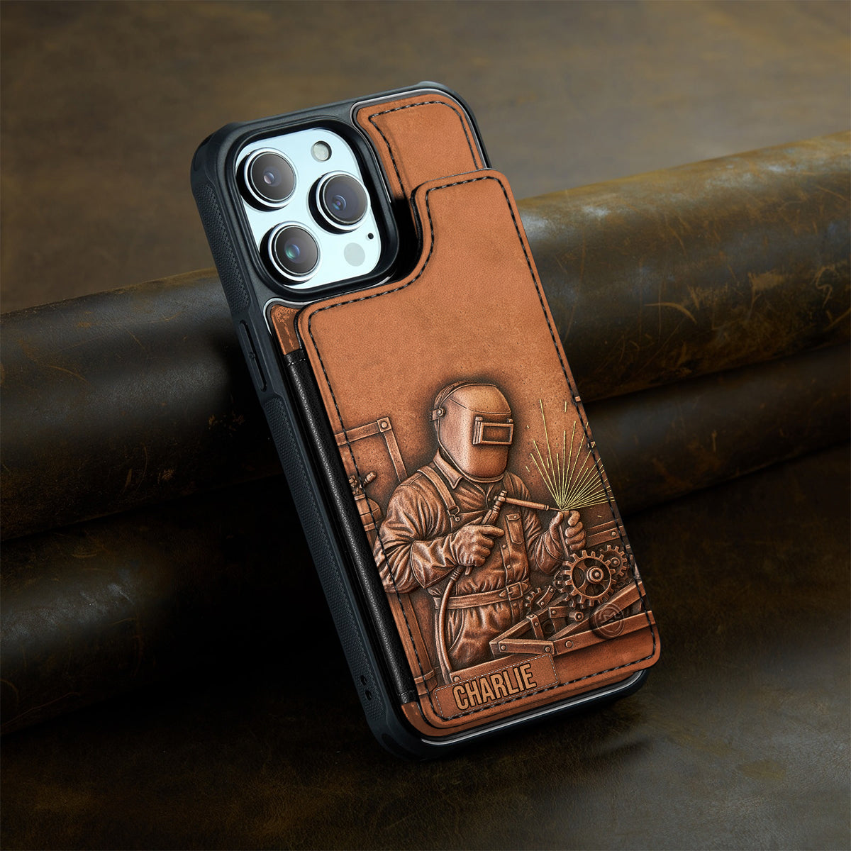 Stärkster Schweißer – Personalisierte Handyhülle mit Schweißermotiv und Volldruck