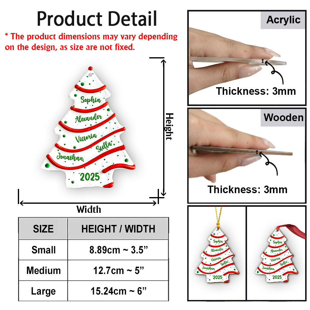 Familienweihnachtsbaum – personalisierter Familienschmuck