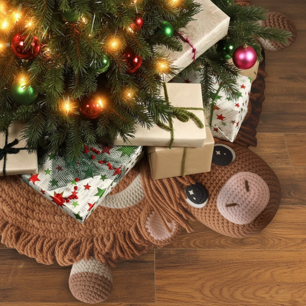 Niedliches Babykuh - Personalisierter Baumrock in Form eines Hochlandrindes