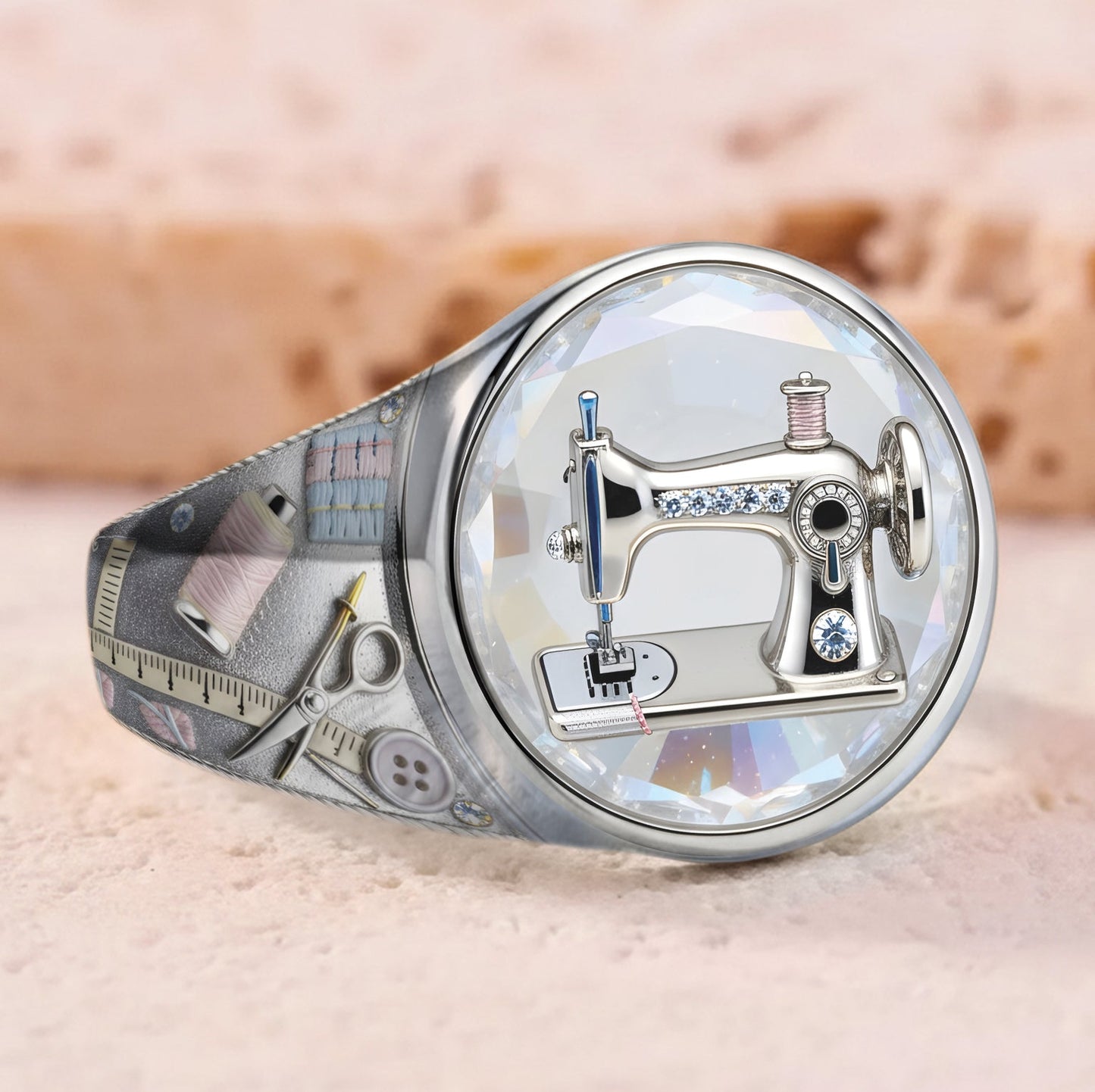 Nähen ist meine Therapie – personalisierter Näh-Siegelring