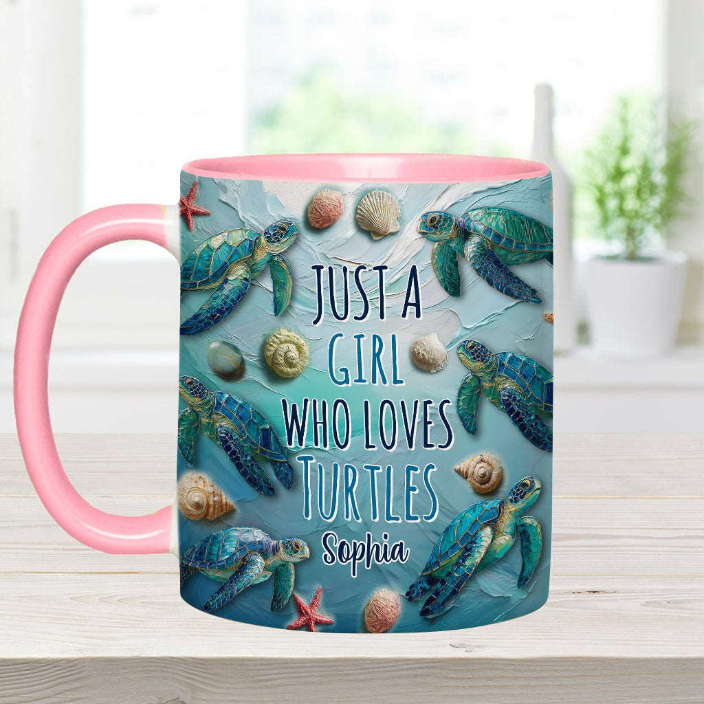 Personalisierte Tasse mit Schildkrötenmotiv für Schildkrötenliebhaber