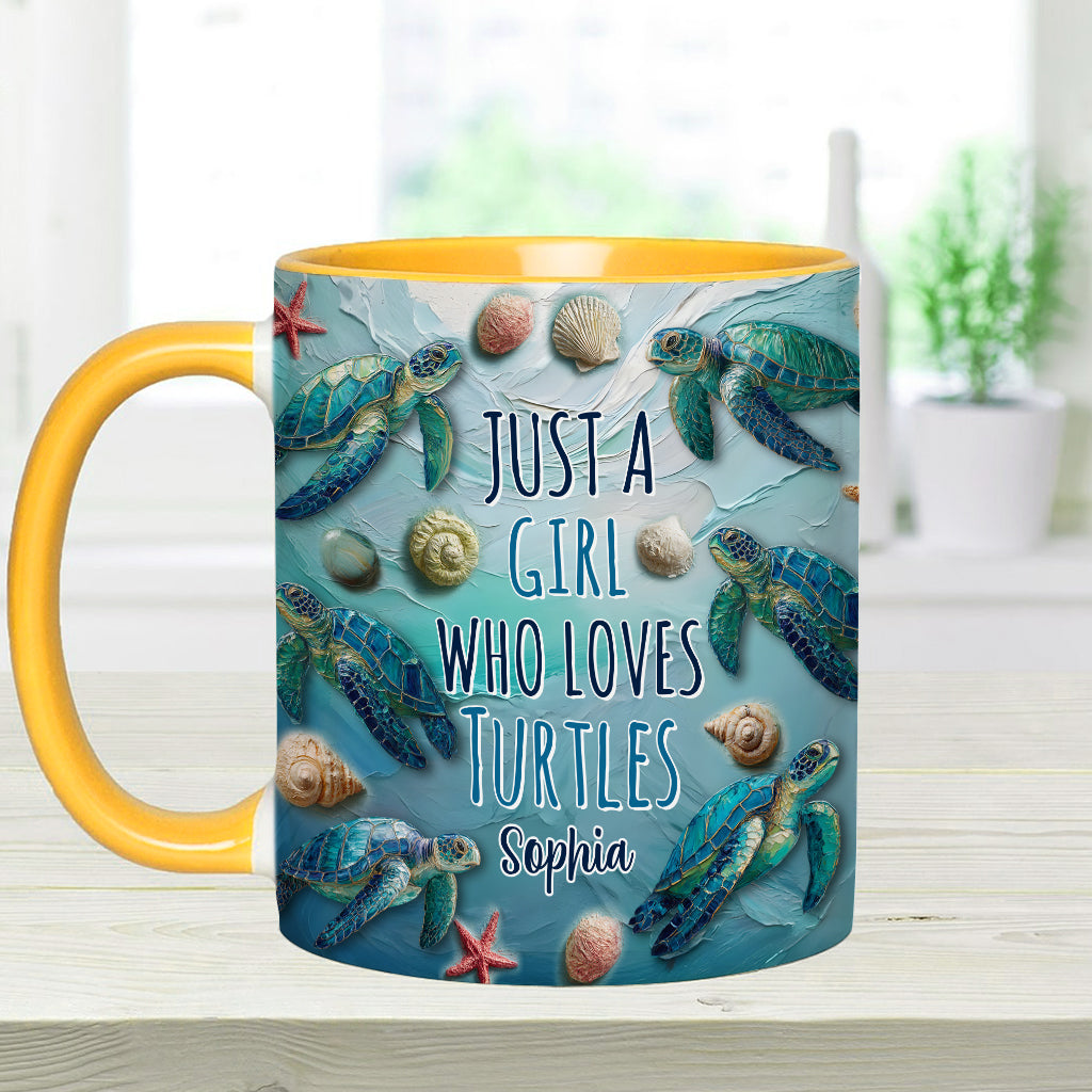Personalisierte Tasse mit Schildkrötenmotiv für Schildkrötenliebhaber