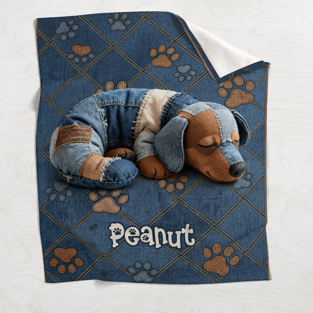 Jeans-Quilt-Patch-Hundedecke – Personalisierte Hundedecke