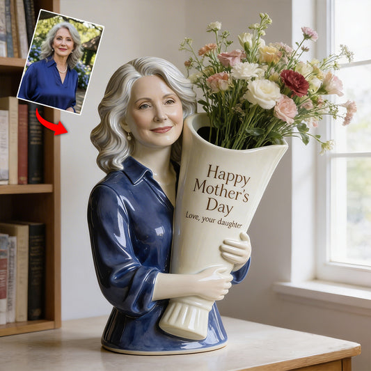 Flower Bouquet Vase - Mother's Day Gift - Personalized Mother Acrylic Flower Vase