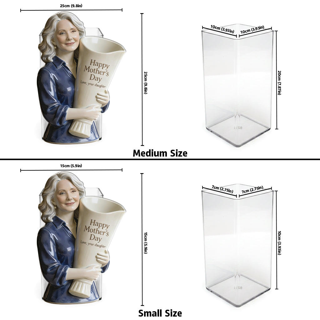 Flower Bouquet Vase - Mother's Day Gift - Personalized Mother Acrylic Flower Vase