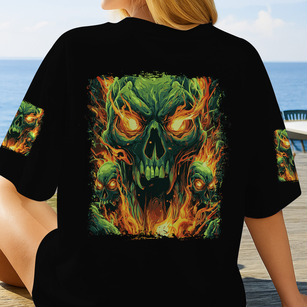 Zurück! - Personalisiertes Totenkopf-Shirt