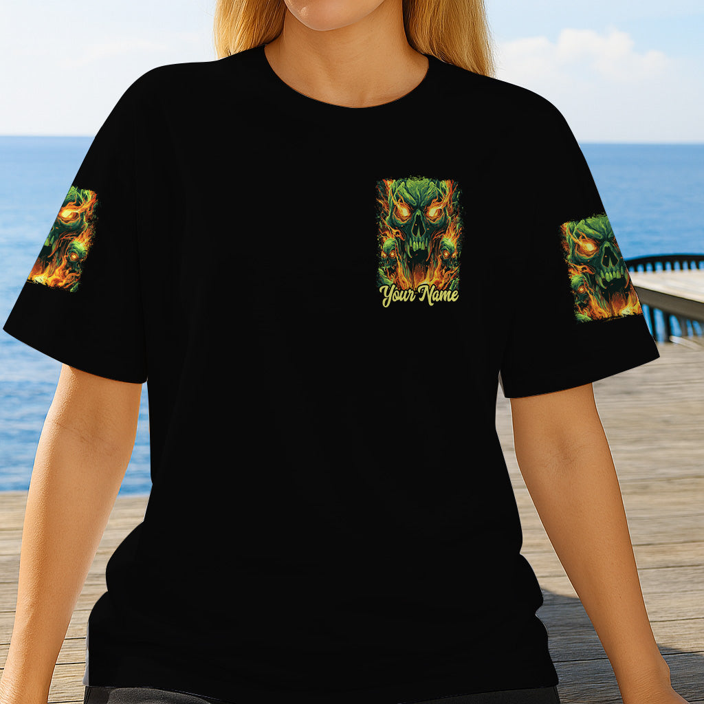 Zurück! - Personalisiertes Totenkopf-Shirt