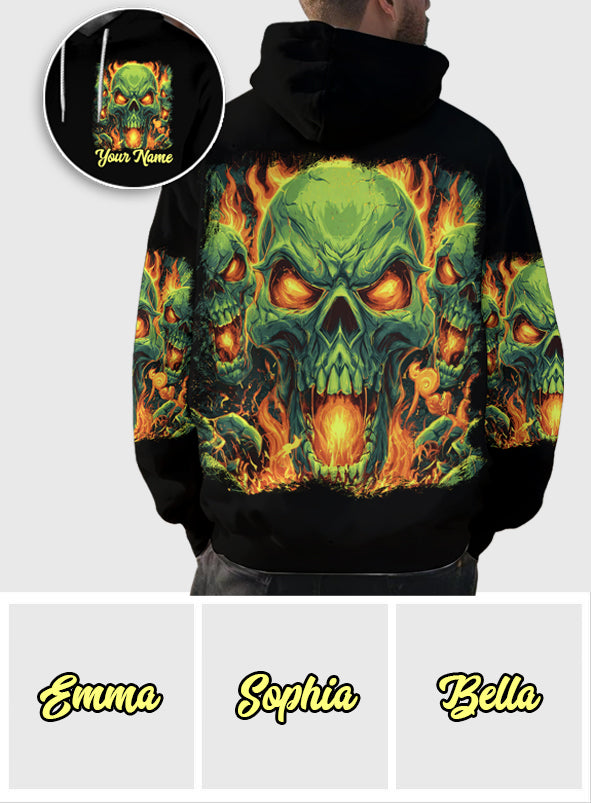 Back Off - Personalized Skull All Over Shirt