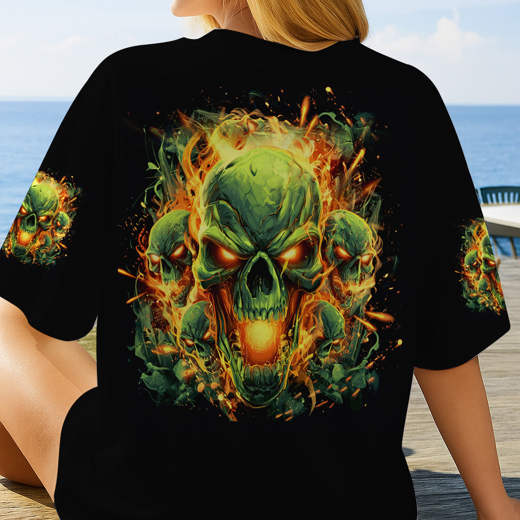 Zurück! - Personalisiertes Totenkopf-Shirt