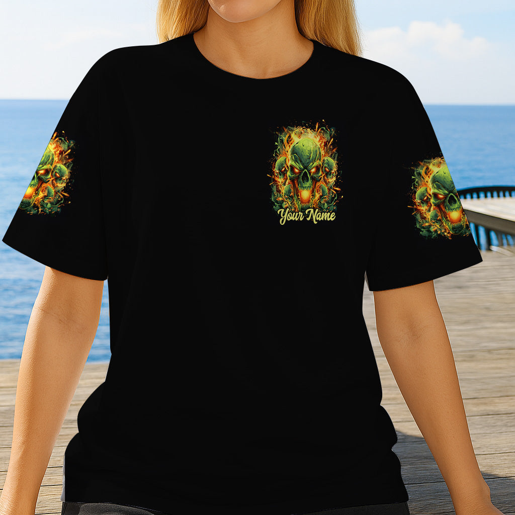 Zurück! - Personalisiertes Totenkopf-Shirt