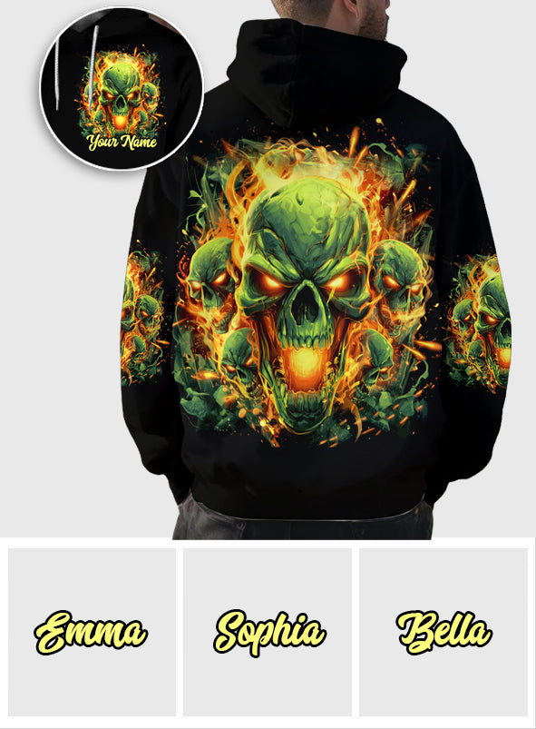 Zurück! - Personalisiertes Totenkopf-Shirt