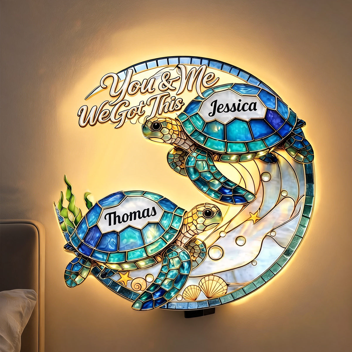 Wir haben das - Personalisierte Schild mit LED-Licht aus Acryl