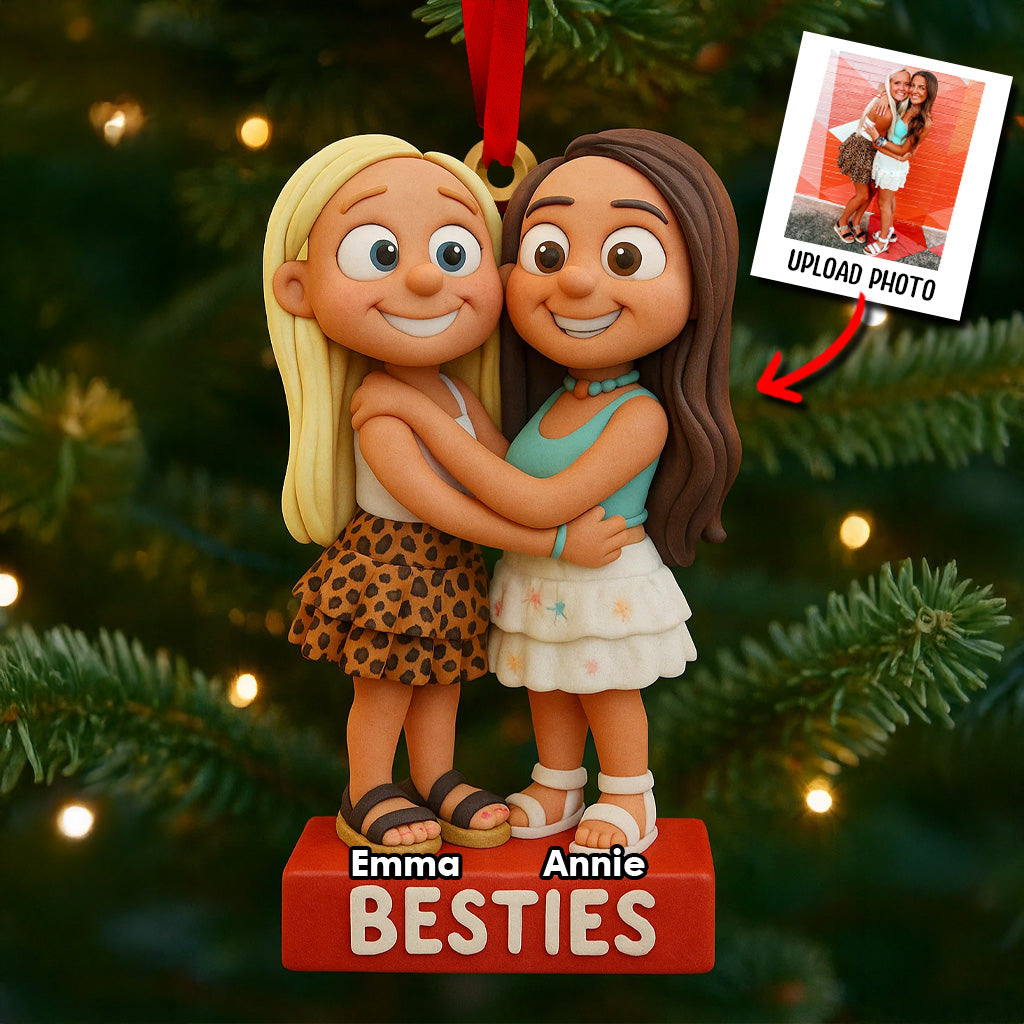 Für immer beste Freundinnen – Personalisierter transparenter Anhänger für beste Freundinnen