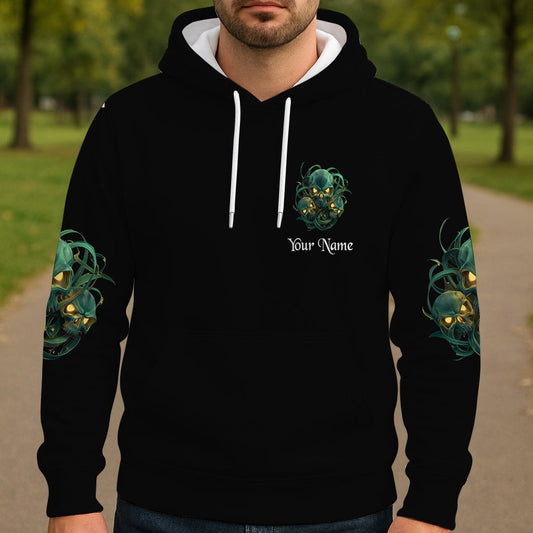 Mein Dämon ist zum Spielen draußen - Personalisiertes Totenkopf-Shirt