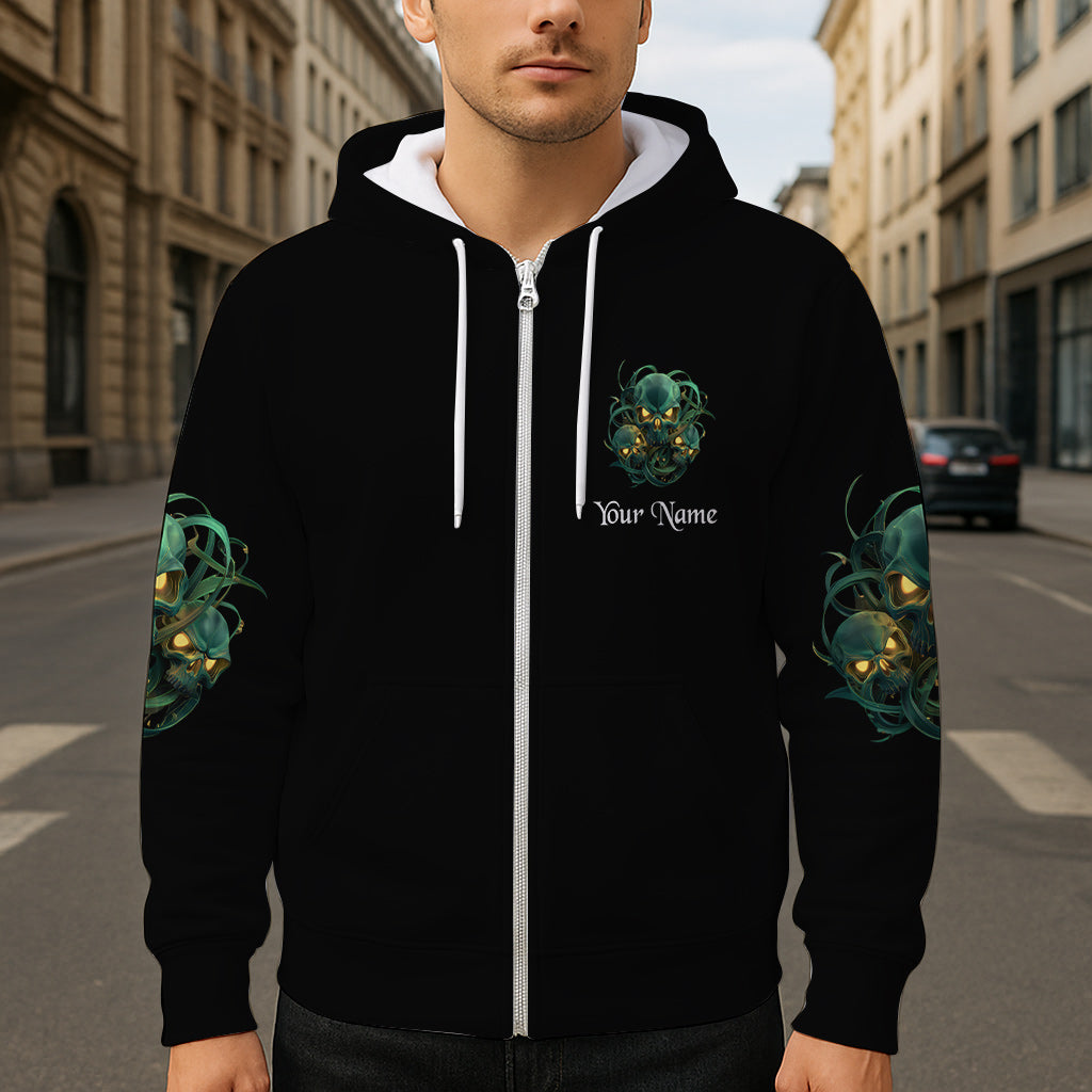 Mein Dämon ist zum Spielen draußen - Personalisiertes Totenkopf-Shirt